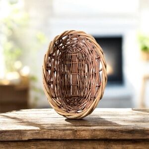 Handcrafted Brown Woven Basket Boho Basket 
Centerpiece decor